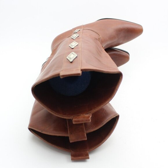 Vintage Brown Heeled Boots - Picture 10 of 11